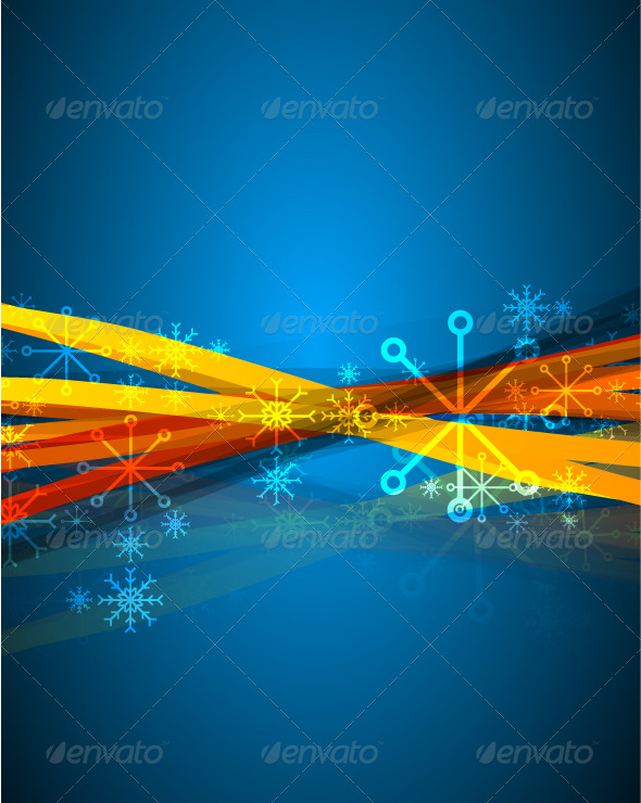 Blue vertical Christmas background - Christmas Seasons/Holidays