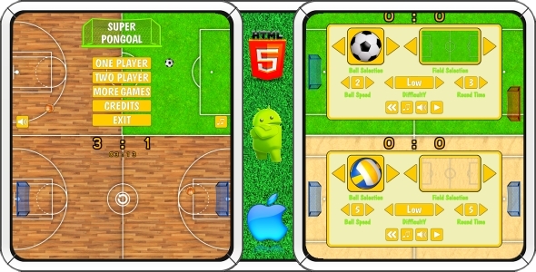 Super PonGoal - HTML5 Mobile Game (Construct 3 | Construct 2 | Capx) - 63