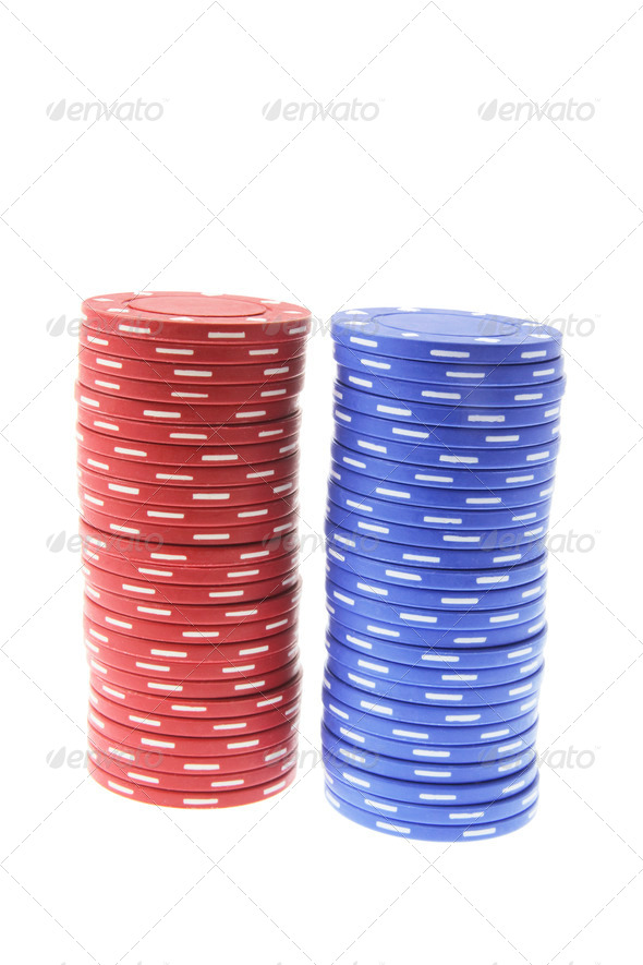 Stacks of Poker Chips - Stock Photo - Images