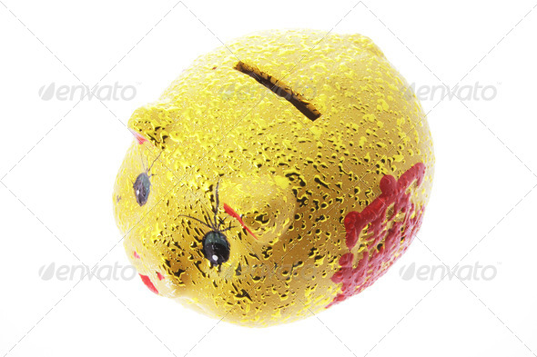 Golden Piggy Bank - Stock Photo - Images