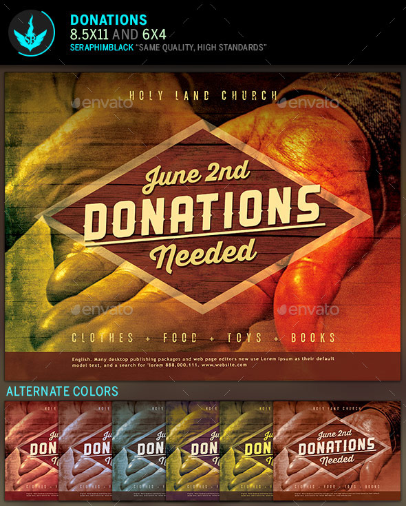 donation church flyer template by seraphimblack graphicriver