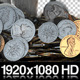 5 Videos of Coins Falling / Dropping on Screen - VideoHive Item for Sale