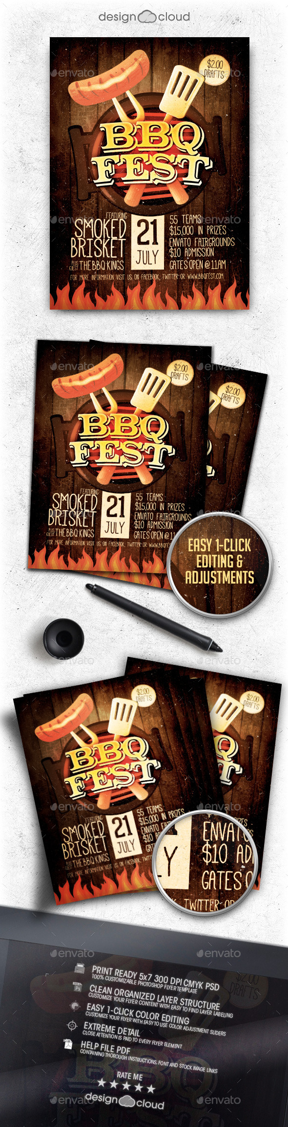 BBQ Festival Flyer Template Vol. 1 - Miscellaneous Events