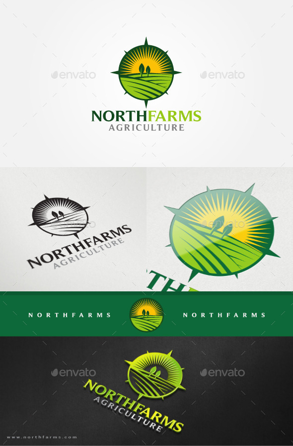 Farm Fields Logo Template - Nature Logo Templates