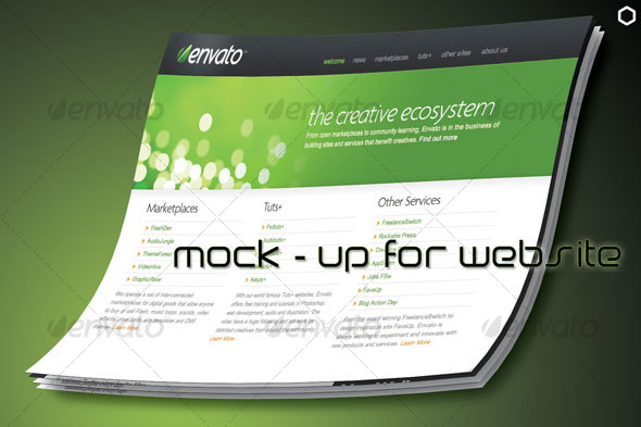 Mock-Up Website - Website Displays