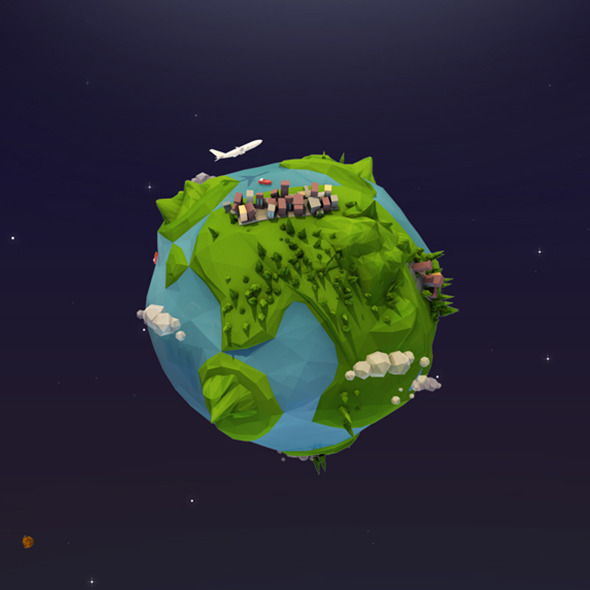 Lowpoly earth preview