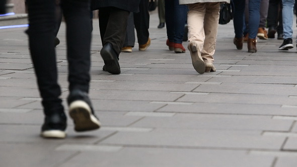 People Walking in the Street, Stock Footage | VideoHive