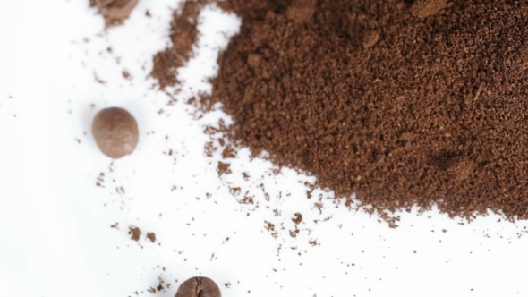 Ground Coffee Grains