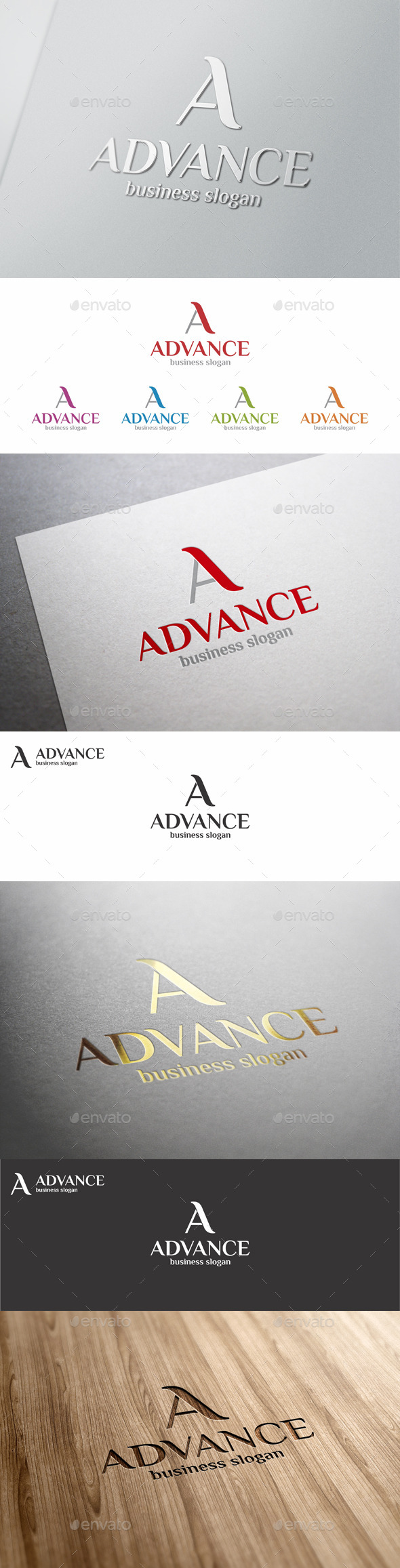 A Logo Letter Template - Advance - Letters Logo Templates