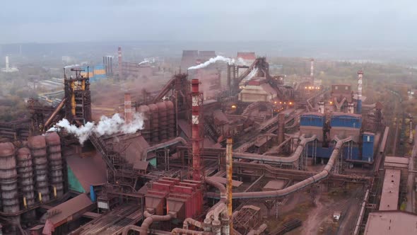 Aerial, Scene of Industrial Power Plant