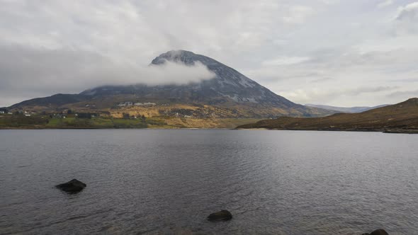 Time Lapse of Errigal Mountain in county Donegal in Ireland. alt