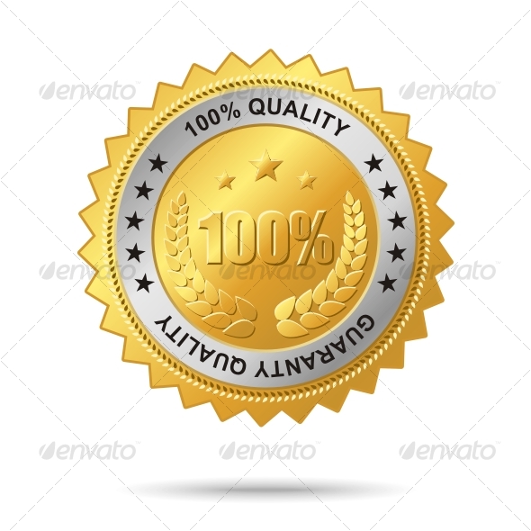 Guaranty_quality_golden_label - Decorative Symbols Decorative