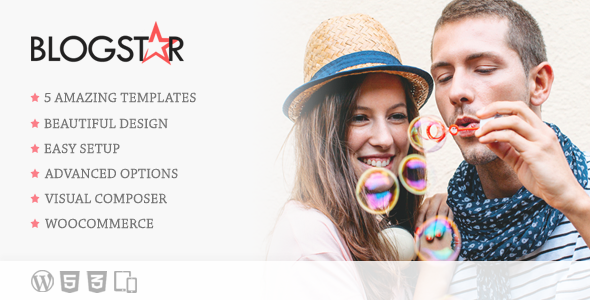 BlogStar - Creative WordPress Blog Theme - Personal Blog / Magazine