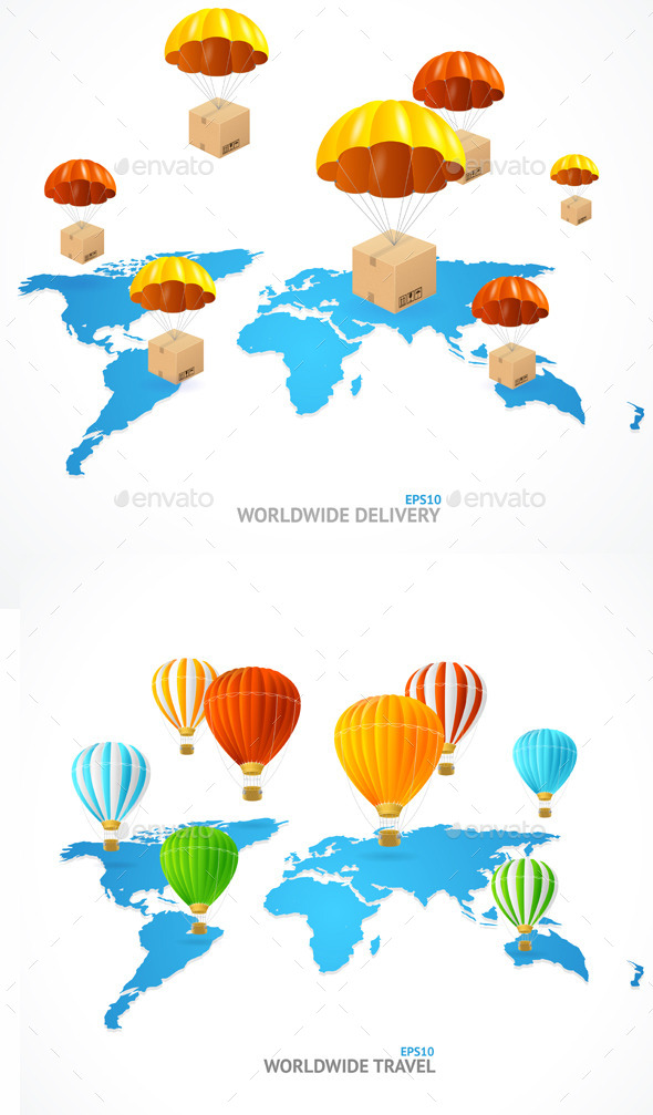 Concept of Shipping Around the World - Services Commercial / Shopping