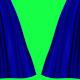 Blue Curtains Open, Green - VideoHive Item for Sale