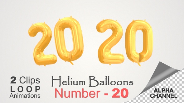 Celebration Helium Balloons With Number – 20