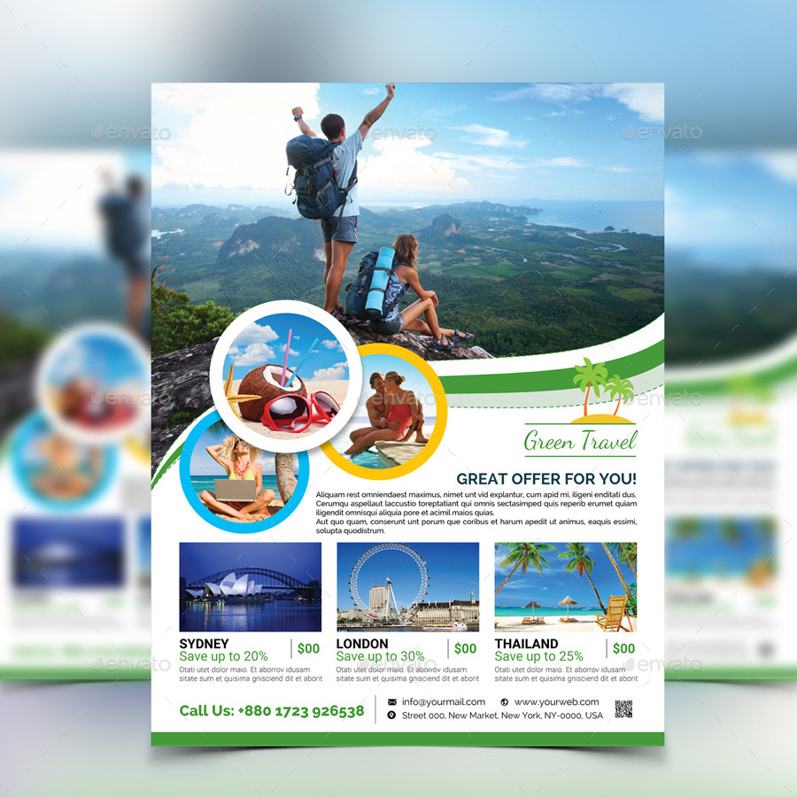 Travel Agency Flyer by aam360 | GraphicRiver