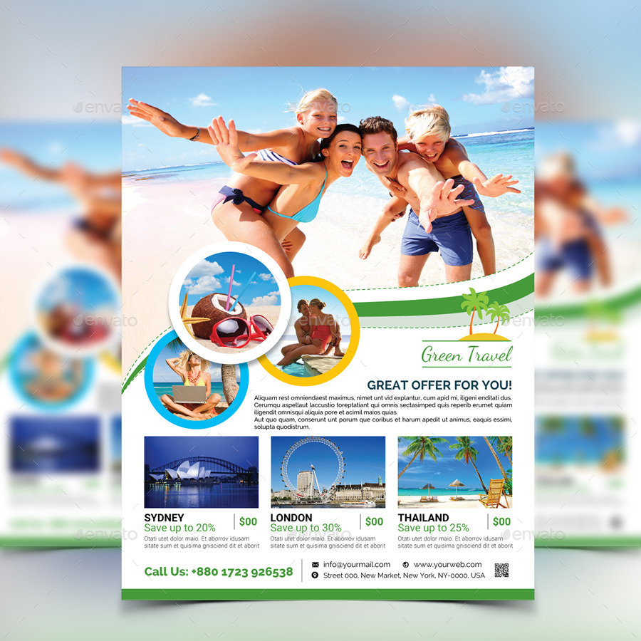 Travel Agency Flyer, Print Templates | GraphicRiver