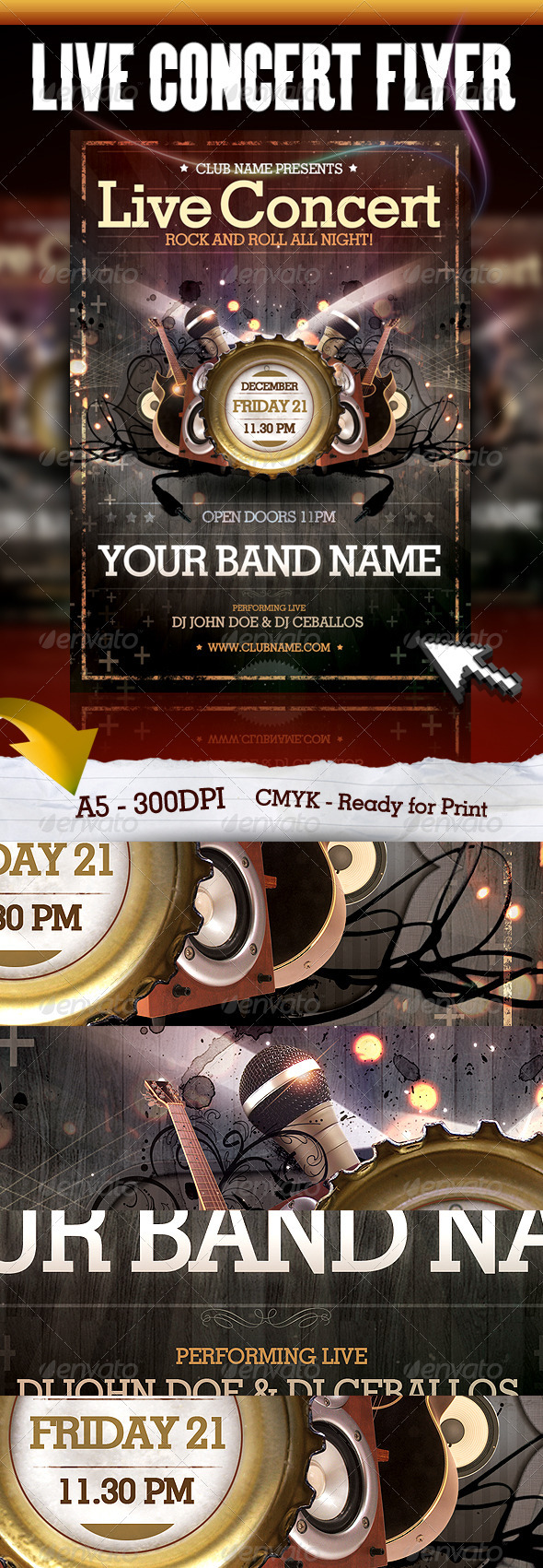 Live Concert Flyer - Concerts Events