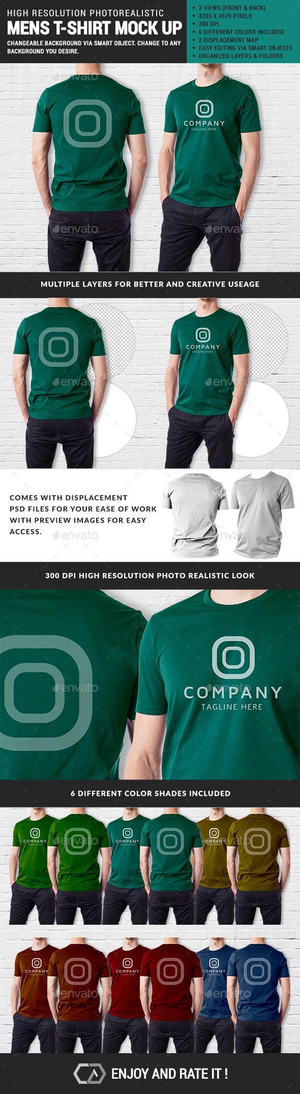 Download Men Multipurpose Tshirt Mock Up By Cudographic Graphicriver