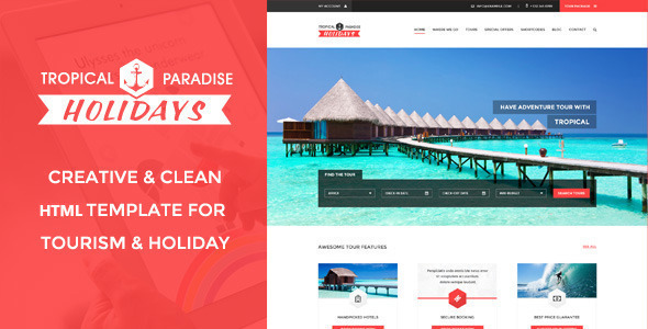 Tropical – Travel, Tour Booking HTML5 Template