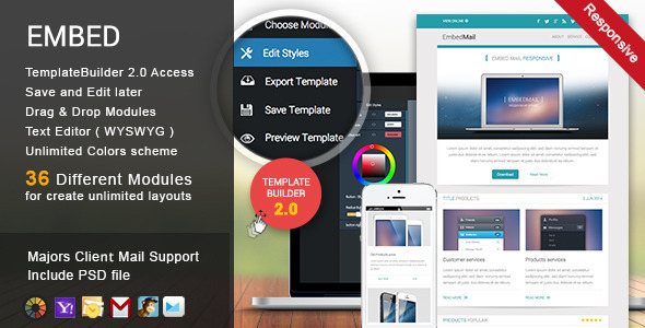 EmbedMail - Responsive - ThemeForest 7041113