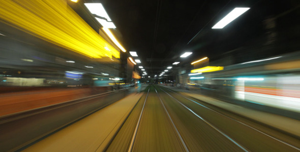 City Tramway Traffic Time Lapse