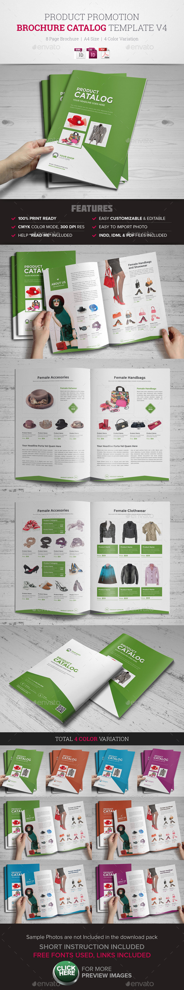 Product Promotion Catalog InDesign Template v4 - Catalogs Brochures