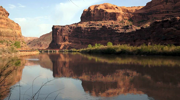 Colorado River Bluff Utah Desert Landscape