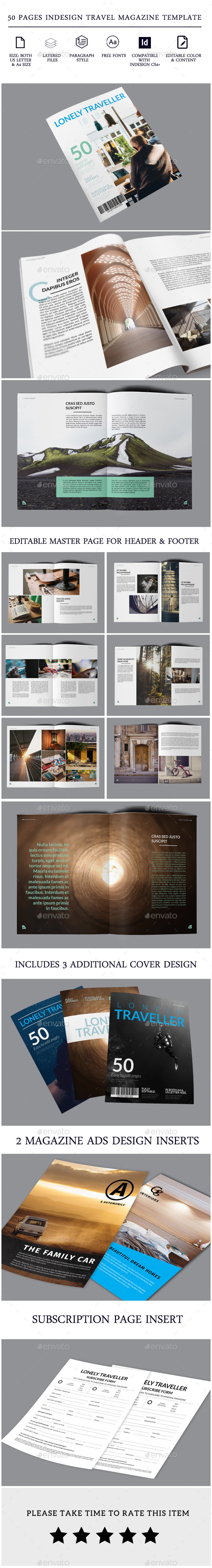 Travel Magazine -50 pages Indesign Template - Magazines Print Templates