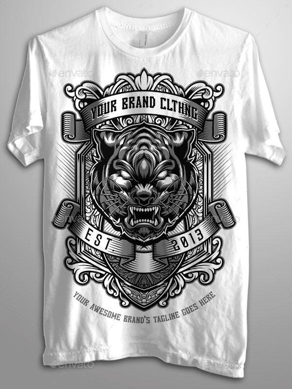 Tiger Art Illustration Tshirt Template Design by angoes25 | GraphicRiver