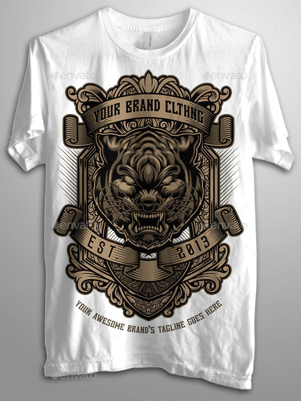 shirt eps t mockup Illustration Art Tiger Template GraphicRiver Design Tshirt  angoes25 by