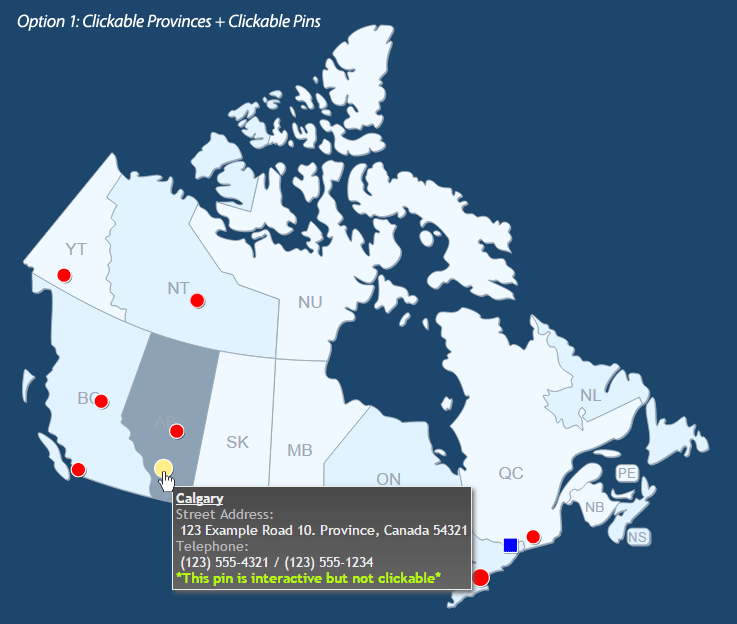 Interactive Map of Canada - HTML5 by Art101 | CodeCanyon