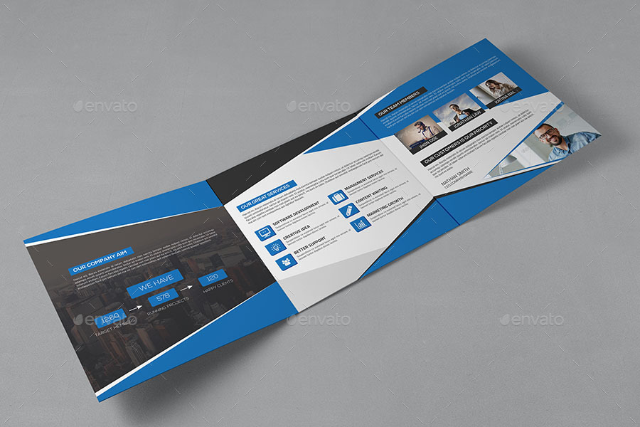 Square Tri-fold Brochure-Multipurpose, Print Templates | GraphicRiver