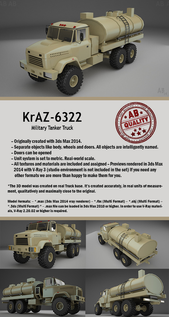 Military Tanker Truck - 3Docean 11490384