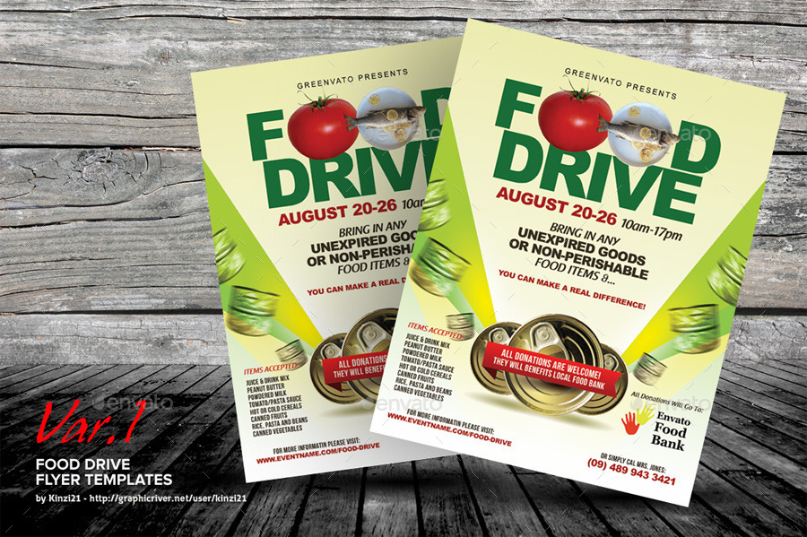 food drive flyer templates by kinzi21 graphicriver sample flyers for food drive