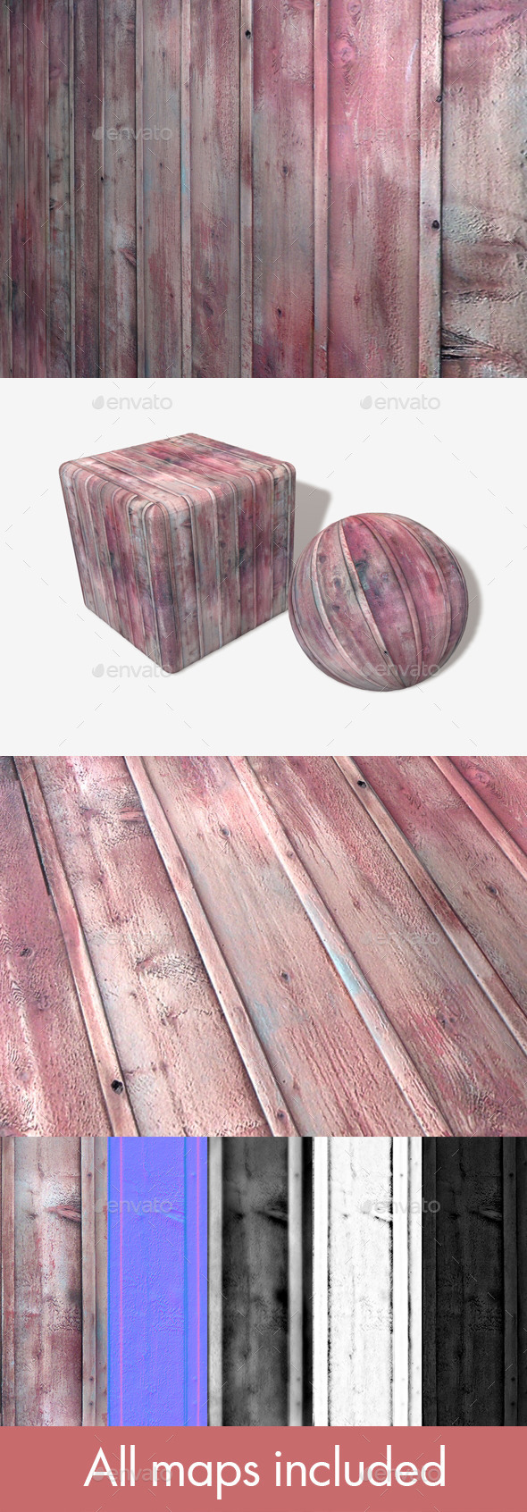 Red Wood Planks - 3Docean 11493618