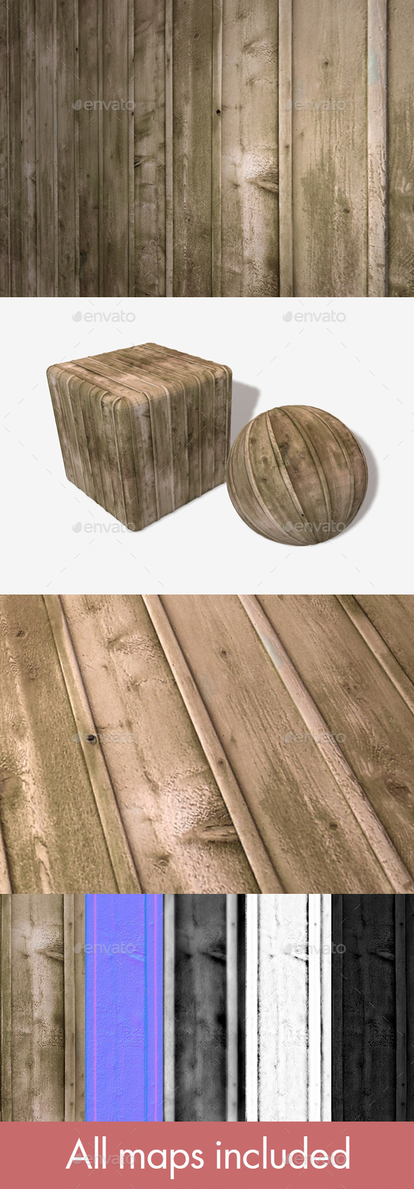 Wooden Planks Seamless - 3Docean 11493658
