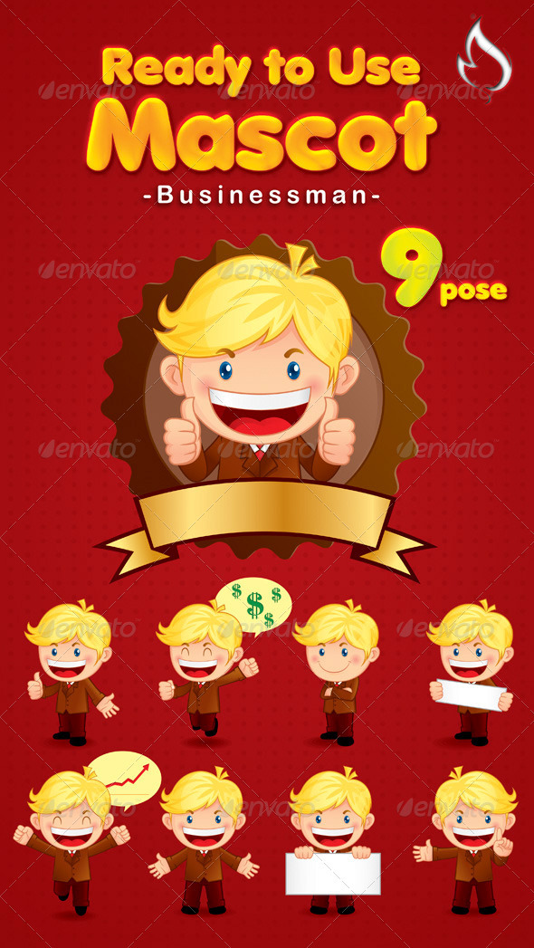 Businessman mascot - Characters Vectors