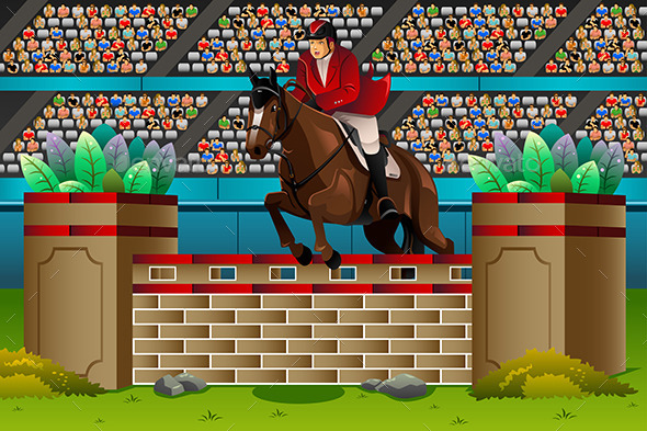 Equestrian in the Competition - Sports/Activity Conceptual