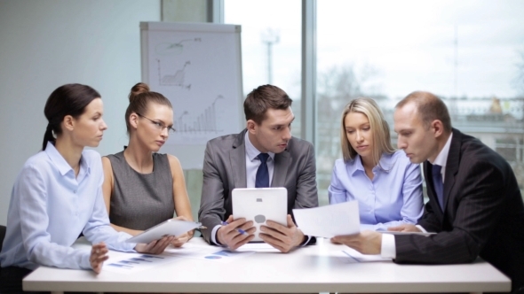 Group Of Business People Meeting At Office, Stock Footage | VideoHive