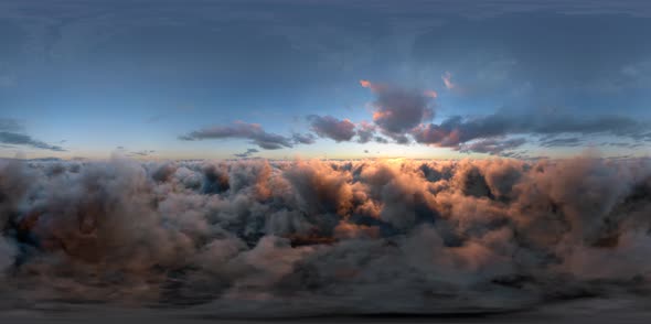 Sunset Clouds Stereoscopic 360 VR