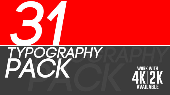 31 Typo Pack - VideoHive 11372991