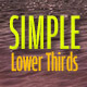 Simple Lower Thirds - VideoHive Item for Sale