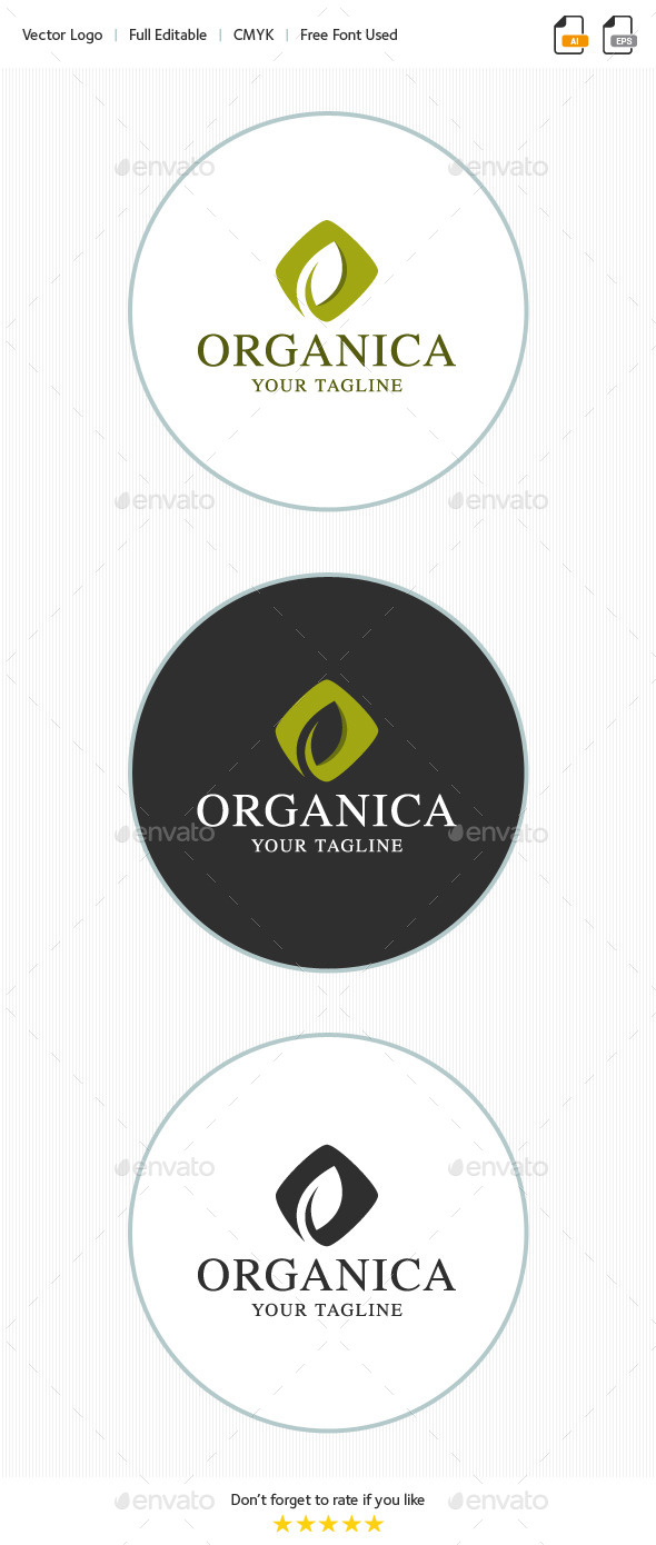 Organica - Leaf Logo - Nature Logo Templates