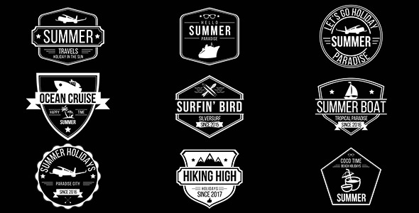 Summer Badge Titles - VideoHive 11527375