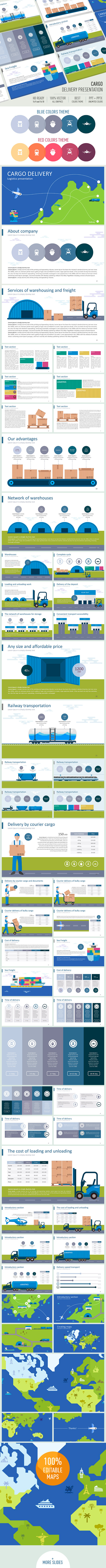 Cargo delivery Presentation - Business PowerPoint Templates