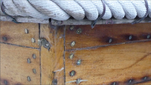 An Old Fishermens Boat with Ropes
