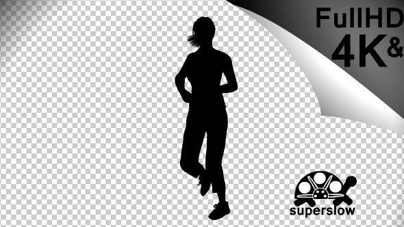 Running Woman Silhouette Front