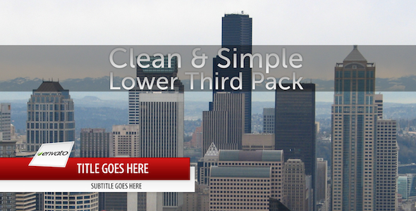 CleanSimple Lower Third - VideoHive 139201